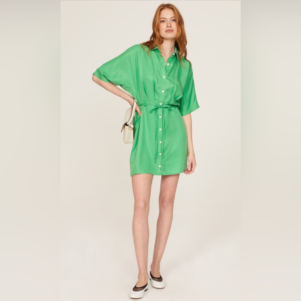 Thakoon‎ Collective Green Button-Up Shirt Dress